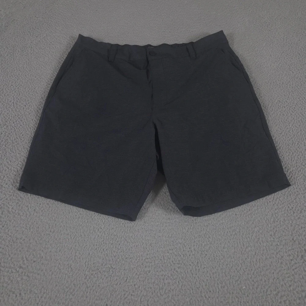 Banana Republic Shorts Mens 40 Black Flat Front Stretch Performance Lightweight